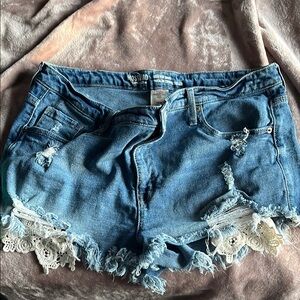 Mossimo Supply Co. Women's Blue Distressed Denim Shorts